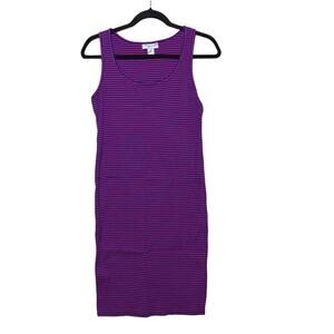 Motherhood Maternity Knit Maternity Tank Dress in Blue/Pink– Size M